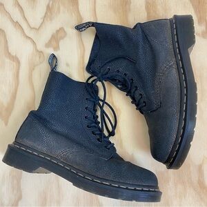 Dr. Martens Womens 1460 Pascal Coralia Spotted Boots Black Silver Metallic